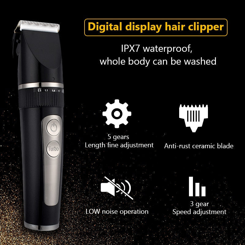 Professional Hair Clipper For Men Rechargeable Electric Razor Hair