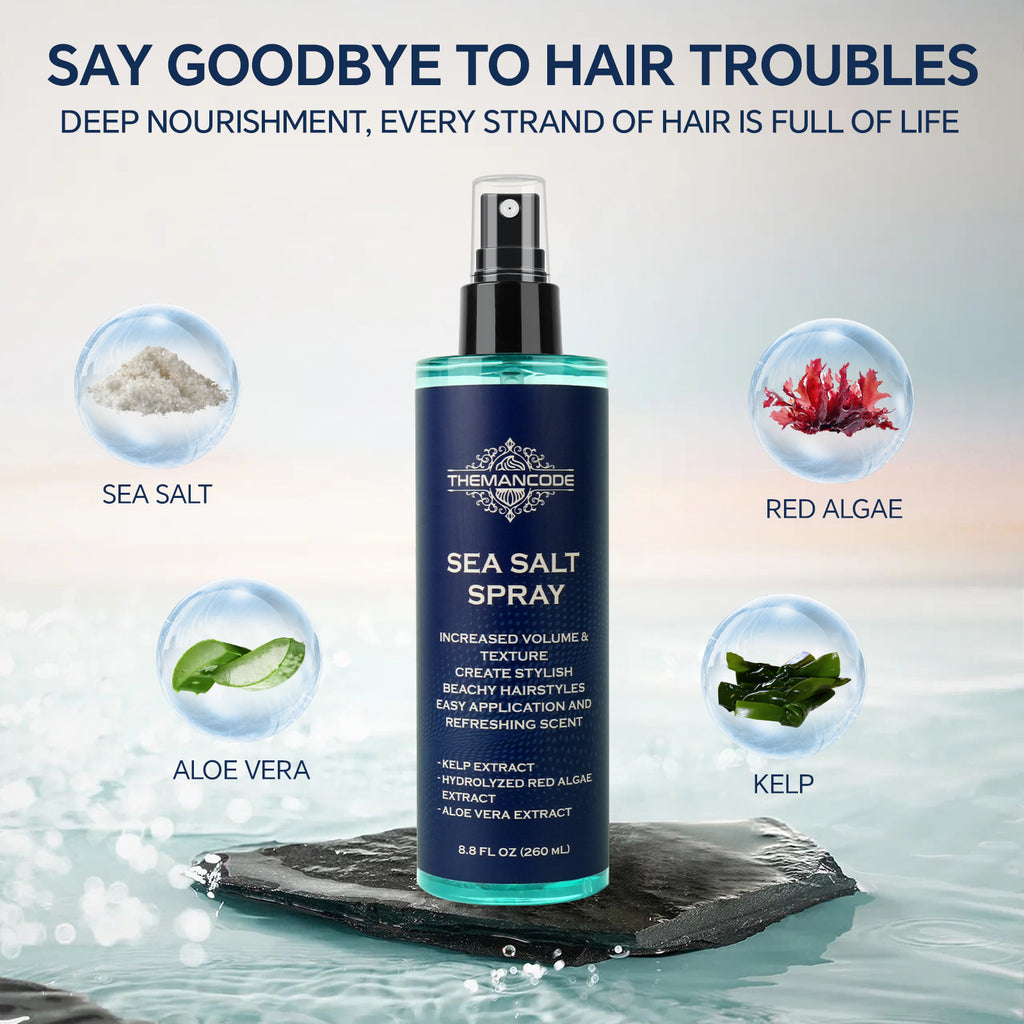 8.8 FL OZ Sea Salt Spray for Hair Men Hair Texturizing Sea Salt Spray